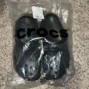 black platform crocs